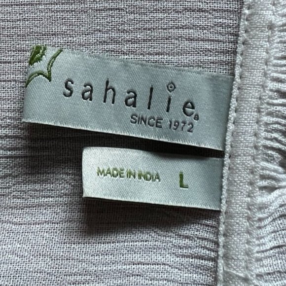 Sahalie Embroidered Wrap Tunic Blouse Size Large - Picture 7 of 7